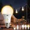 Kambo Lampadina LED E27 Ricaricabile Batteria Lampada con Telecomando | Tocca per illuminare 7W con funzione timer, 3 temperature di colore per campeggio selvaggio, divertimento, 1 pezzi