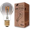 greenandco lampadina a filamento LED Vintage | grigio | E27 A60 | 3W 90lm | 1800K bianco extra caldo | 360° | 230V | senza sfarfallio | non dimmerabile