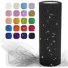 Uiopa Tulle Nero, 15cm x 22,8m Tulle Rotolo Glitter Tessuto Nastro Poliestere per Gonna Tutù, Decorazione per Matrimoni/Feste, Fiocco Regalo, Artigianato Fai-da-Te