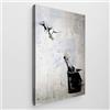 Giallobus - Quadro - Banksy - Art Banksy - Tela Standard - 35L x 50l cm - 14 - Topo sul tappo di bottiglia - Pronto da appendere - Quadri moderni per la casa