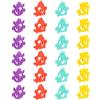 Rieoany 24 Fermacalzini con Ganci di Sospensione Colorato Mollette Bucato Multiuso porta Mollette Bucato da EsternoOrganizzazione dei Calzini per Lavatrice Rosso Giallo Viola Blu