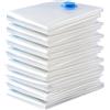 Generic 8 Sacchetti di Stoccaggio Sottovuoto, Sacchetti Salvaspazio per Abbigliamento, Coperte, Piumini, Cuscini, Stoccaggio Vestiti, Bagagli da Viaggio, 35x50cm, Trasparenti