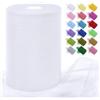 Uiopa Tulle Bianco 15cm x 91m Rotolo Tulle Matrimonio Poliestere Tessuto Decorazione Nastro per Bomboniere, Matrimonio, Feste, Gonna Tutù, Artigianat