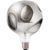Suprema, Lampadina LED Decorativa Mini Globo Irregolare, Vintage, Attacco E27, 1800K, 4W, 220-240V, Dimmerabile (Fumé)