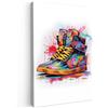 MuchoWow© Stampe Su Tela Quadro Soggiorno Quadri Camera Da Letto Moderni | 80x120 cm - Accessori Salotto Poster Da Parete Con Cornice Decorazione MuroScarpe - Graffiti - Bianco - Colori