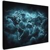MuchoWow© Quadro Camera Da Letto Quadri Soggiorno Decorazione Parete Quadri | 70x50 cm - Moderni Su Tela Stampe Foto Con Cornice Quadretti Poster Casa Mappa - Fulmine - Blu