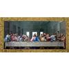 oggettando QUADRO Ultima Cena stampa su tela con decoro a mano Arredo soggiorno salotto camera da letto cucina ufficio bar ristorante Regalo utili, originali ed economic. (Gold, 120x60cm)