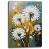 Printerland Quadro Moderno Soggiorno FIORE Dente Leone Bianco Astratto Quadri moderni da Parete XXL grande Stampa su tela Canvas Decorazione Murale muro Arredo Camera da letto Cucina (4, 70x100 cm)