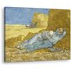 Artenor Quadro Van Gogh Vincent La siesta (secondo Millet), 30 x 23 cm - Made in Italy, Quadri Moderni Soggiorno, Camera da Letto, Cucina, Poster da Parete, Decorazioni Casa