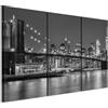 LUMASOUL Quadri Moderni Soggiorno su 3 Tele - Quadri Camera da Letto Motivo Città - Poster da parete con cornice in legno e telaio - Stampe da Parete 90x60 cm Motivo Architettonico - Nero - Bianco