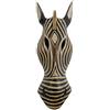 Woru Maschera da Parete Zebra Albesia - fatta a mano, bianco (30 cm) | Maschera da parete Zebra, in legno di Albesia, fatta a mano, bianco, in 20/30/50 cm