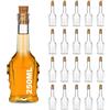 Slkfactory 20 Piccole Bottiglie di Vetro Bucaresdt Con Tappo di Sughero SPI 250 ml per Succo, Sciroppo, Liquore da 0,25 Litri