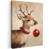 MuchoWow© Stampe Su Tela Quadro Soggiorno Quadri Camera Da Letto Moderni | 30x40 cm - Accessori Salotto Poster Da Parete Con Cornice Decorazione Regali Natilizie Muro Cervo - Corna - Renna