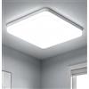 Kambo Lampada da Soffitto LED Luce Quadrata 48W Bianco Freddo 6500K 4320LM | IP44 Lampada da Soffitto Bianca 30cm, Moderna IP44 per Bagno, Cucina, Soggiorno, Corridoio