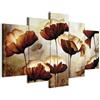 murando - Quadri Moderni per Camera da Letto, Fiori Papaveri, 200x100 cm | Chiodi Inclusi, 5 Pezzi, Quadro Moderno, Componibili, Decorazione da Parete, Resistenti Allo Sbiadimento, Produzione Europea