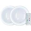 A2ZWORLD 2 Pezzi Mini Lampada LED RGB 0.5W per la Casa e Esterno, Telecomando Dimmerabile con 4 Modalità di Funzione, 16 Colori, Timer, Controllo Remoto, Adesive