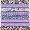 aufodara 8 Pezzi 50 x 50 cm Tessuti Tessuto Cotone Stoffa Patchwork Cucito Creativo Stoffe a Metro Materiali per Hobby Creativi DIY Fatto a Mano (Viola)