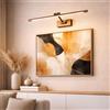 Alpinaluz Applique LED Rame Invecchiato 48 cm 10W Luce Bianca Calda 2700K MIRO Braccio Articolato Orientabile Illuminazione per Quadri e Specchi Finitura Oro Spazzolato con Driver KGP