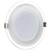 Generico UNIVERSO PANNELLO FARETTO LED ROTONDO DA INCASSO 6W CON CORNICE IN VETRO ALTA LUMINOSITA' 300KK 4000K 6500K (Bianco Caldo)