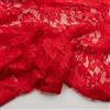 Generico Tulle in pizzo con trama in tulle bielasticizzato al metro, tessuto in pizzo al metro senza bordo, a smerlo morbido e leggero, per abbigliamento donna, abbigliamento danza 3 ROSSO