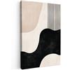 MuchoWow© Quadro Moderno Soggiorno Decorazioni Da Parete Quadri Su Tela Da | 80x120 cm - Salotto Grandi Foto Con Cornice Stampe Su Tela Camera Da Letto Astratto - Japandi - Beige - Moderno