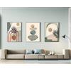MKHFUW Quadri decorativi bohémien moderni di piante estetiche, paesaggio naturale spiaggia, arte astratta, set di poster bohémien senza cornice (40 x 60 cm, 3 pezzi, poster 06)
