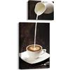 burkfeeg Set di 2 Coffee Pictures Wall Picture, Moderni Quadri per Cucina | Decorazioni da Parete con Quadro, Kitchen Pictures Wall Picture per Soggiorno Salotto Camera da Letto Ufficio Bar Ristorante