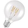 OSRAM Lampada LED Vintage 1906 Classic Globe80 FIL, E27, globo, trasparente, 4.8W, 470lm, 2700K, luce bianca calda, dimmerabile, filamento ultra sottile, basso consumo energetico, lunga durata
