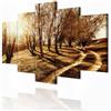 decomonkey Quadri Moderni Soggiorno Natura Astrazione, 5 pezzi, 200x100 cm | Tela strutturata su telaio in legno, decorazione per camera da letto e ufficio, Quadro Stampa su Tela