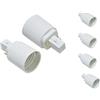 Generico ECI ELETTROFORNITURE KIT 5PZ ADATTATORE PER LAMPADA, DA G24d (2 pin) A E27