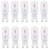 HUAMu 10 lampadine a capsula G9 LED, 3W sostituisce lampadine alogene da 30W, non dimmerabili, 250lm, 3000 K, luce bianca calda, angolo di diffusione 360°, copertura PC, 3W
