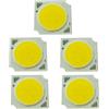 ADZJOY 5 Pezzi modulo Chip LED COB Sorgente Luminosa Diametro 0,53 * 0,53 Pollici, 3 W-20 W COB Perline di Luce Spot Luce di inondazione ad Alta luminosità(3000K,12W)