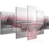 Runa Art Spiaggia Tramonto Murali Tela Non Tessuta 5 Pezzi Mare Natura Grigio Rosa Camera Da Letto Corridoio 041753b