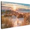 MuchoWow© Quadri Moderni Camera Da Letto Foto Quadro Con Cornice | 120x80 cm - Decorazioni Parete Soggiorno Stampa Su Tela Moderna Casa Salotto PosterDuna - Piante - Tramonto - Spiaggia - Mare