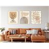 JNAOZI Immagini di geometria di linea astratta,Poster di arte botanica astratta,Interior Home Decor Wall Art,Senza cornice (40 x 60 cm*3, Immagini 1)…