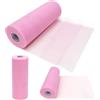 LUPATDY Rotolo di Tulle Rosa 30cm x 92M, Tessuto in Tulle Wedding Deco, Decorazione da Tavolo, Tulle Roll Tessuto per DIY Tutù, Gonna, Artigianato, Feste, Tessuti