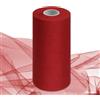 Jinfanshurich Rotolo di tulle in tulle, 30 cm x 92 m, rotolo di nastro in tulle, per matrimoni, feste, tutù, banchetti, vestiti, decorazioni fai da te, cucito (rosso)