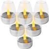 GBKDQQ 6 candele a LED elettriche, a LED, ricaricabili, per esterni, a LED per esterni, resistenti alle intemperie, per giardino, terrazza, balcone, decorazione