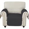 Ystyle Copridivano 1 Posto con Braccioli per Animali, Nero | Universale Copri Divano Senza Schienale, Natalizio Copridivani Antigraffio per Animali Domestici, Sofa Cover Antimacchia