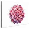 MuchoWow© Stampe su Tela moderne Quadro Moderno Soggiorno Quadretti da | 30x20 cm - Parete Room Decor Mandala - Rosa - Fiori - Bianco
