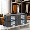 Generic 4 scatole organizer per indumenti pieghevoli di grande capacità con finestra trasparente, organizer per guardaroba con manico rinforzato per maglioni, coperte, biancheria da letto, guardaroba in