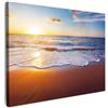 MuchoWow© Quadri Grandi Dimensioni Quadretti Da Parete Quadro Moderno | 70x50 cm - Camera Da Letto Stampa Foto Su Tela Soggiorno Cornice DecorazioniSpiaggia - Riva - Mare - Tramonto