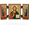 NKlaus - Gesù Cristo - Trittico di icone cristiane - Spasitel - legno d'altare da viaggio 36177