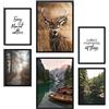 Nacnic - Confezione da 6 stampe fotografiche decorative - Arte da parete con foresta, natura e montagna - Decorazione murale moderna - A3 e A4. Non incorniciato