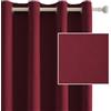 Ystyle Tende Oscuranti per Interni 2 Pezzi, 140x240 CM, Termiche Isolanti, Anti-Rumore, con Anelli, Tenda Moderna Per Camera da Letto e Soggiorno, Bordeaux