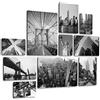 Giallobus - Set 10 quadri Multi pannello - Città - New York B&W - Legno Mdf - - 2 x 42x29,7cm - 4 x 29,7x21cm - 4 x 21x14,85cm - - Pronti da appendere - Quadri moderni per la casa