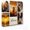 ConKrea - Quadro Personalizzato "Love Moments" 100x100 cm - Stampa su Tela con Foto Multiple - Idea Romantica per Coppia o Sposi