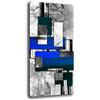 Printerland Quadro Moderno Soggiorno Verticale Shabby chic Industrial Quadri moderni da Parete XXL grande Stampa su tela Canvas Decorazione Murale muro Arredo Camera da letto Cucina (50x100 cm, Blu)