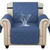 Ystyle Copripoltrona 1 Posto Con Braccioli Universale, Blu Berlino | Copridivani Trapuntato Con Tasche, Copridivano Antigraffio Gatto Cani, Copri Divano Salvadivano Antimacchia Antiscivolo