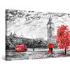 Startonight Quadro su Tela Donna, Ombrello e Auto Retrò - Quadri Moderni Astratti - Stampe Camere da Letto Stampe Incorniciate 60x90 cm, Decorazione Parete, Idea Regalo Elegante Luminoso al Buio